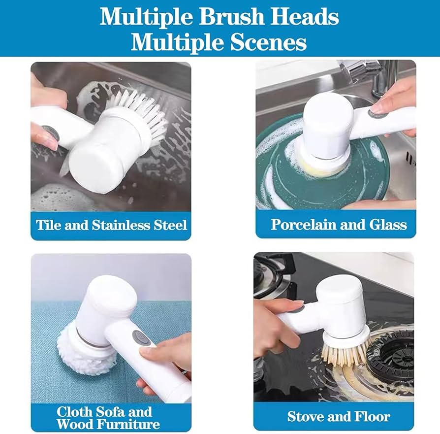 5 in 1 Handheld Bathroom Cleaning Brush